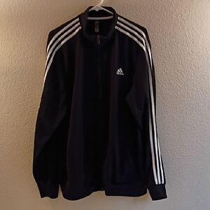Adidas Black Jacket with White Accents